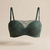 S-H  Premium Quality - Double Padded Push- Up Bra.| Front Floral Decorative Lace