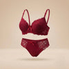 Premium Quality Double Padded Push- Up Net Lace Bra Set.