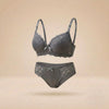 Premium Quality Double Padded Push- Up Net Lace Bra Set.