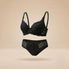 Premium Quality Double Padded Push- Up Net Lace Bra Set.
