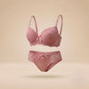 Premium Quality Double Padded Push- Up Net Lace Bra Set.