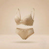 Premium Quality Double Padded Push- Up Net Lace Bra Set.