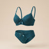 Premium Quality Double Padded Push- Up Checks Bra Set.