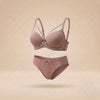 Victoria's Secret Premium Quality Double Padded Push- Up wire Bra Set With Stone Lace.