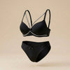 Victoria's Secret Premium Quality Double Padded Push- Up wire Bra Set With Stone Lace.