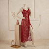 Exquisite Sheer Floral Lace Maxi Slip Nighty Dress