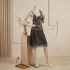 Elegant Floral Lace & Mesh Midi Chemise Nighty